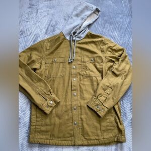 Mens Duluth Trading Co Fire Hose Flannel Lined Hooded Limber Jac Jacket